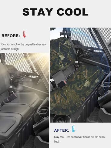 ZIDIYORUO Dog-Proof Seat Covers Compatible with 2016-2025 Pioneer 1000 1000-5(Front Seat Only), 1000-6 (Front and Rear Seat), Scratch-Resistant Waterproof Oxford Bench Protector (Camo) in Kuwait