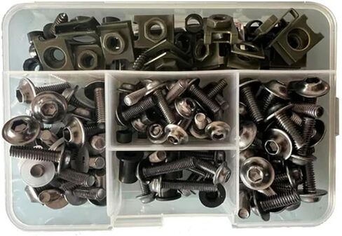 دراجة نارية هدية البراغي السحابة كليب طقم مسامير ربط لهوندا CBR 600 F2,F3,F4,F4i CBR600F CBR 600F 600 F 2007 M5 M6 الزجاج الأمامي مسامير الجوز كليب تشكيلة 177 قطعة/صندوق in Kuwait