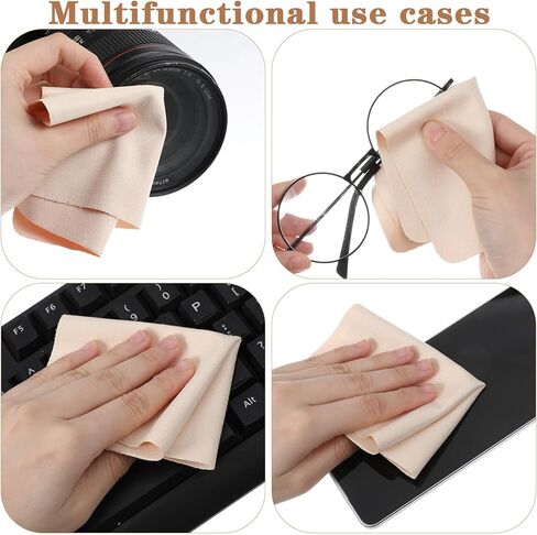 Classicseali 12PCS Leather Chamois,Artist Chamois Cloths, Pre Cut Leather Cloth, Soft Leathers Pottery Tool Small Ceramic Craft Supplies for Pot Rim Smoothing Pottery in Kuwait