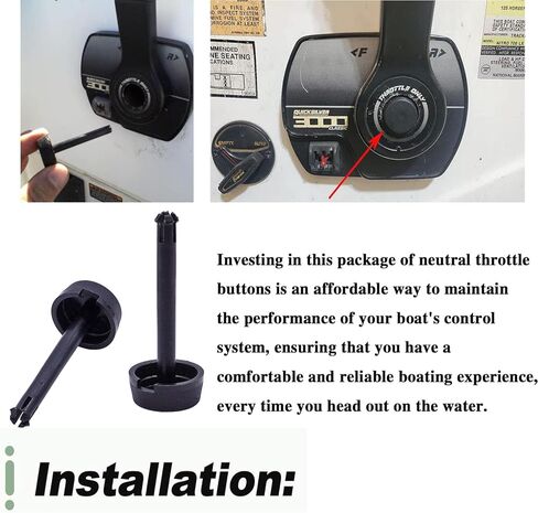 822212T Marine Neutral Throttle Button,Boat Remote Control Neutral Throttle Button Compatible with Mercury/MerCruiser Commander 3000 & 4000 Remote Control Boxes 2PCS in Saudi Arabia