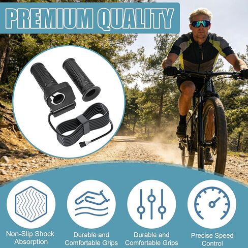 48V Full Twist Throttle Grip 6 Pin Fits DYU Y16 Electric Bicycle, Jetson Haze Folding EBike, with Display & Cruise Control, in Saudi Arabia