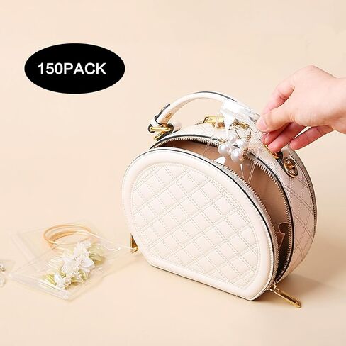 150 Pcs Anti Tarnish Jewelry Bags Bulk 5 Mixed Size Jewelry Pouches Small Ziplock Bags for Jewelry Storage Bags PVC Clear Bags for Earrings Rings Necklaces Bracelets Jewelry Packaging (5 Sizes) in Kuwait