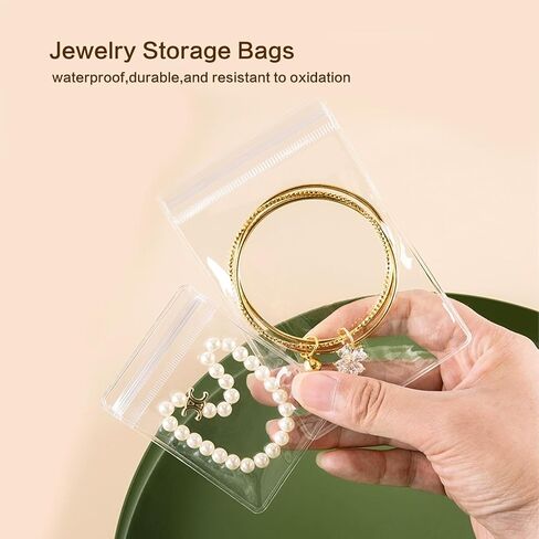 150 Pcs Anti Tarnish Jewelry Bags Bulk 5 Mixed Size Jewelry Pouches Small Ziplock Bags for Jewelry Storage Bags PVC Clear Bags for Earrings Rings Necklaces Bracelets Jewelry Packaging (5 Sizes) in Kuwait