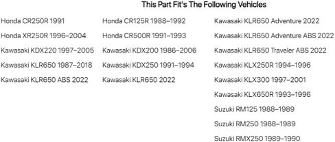 Factory Connection Heavy Duty Rubber Shock Bumper for Kawasaki KDX220 1997-2005 in Saudi Arabia