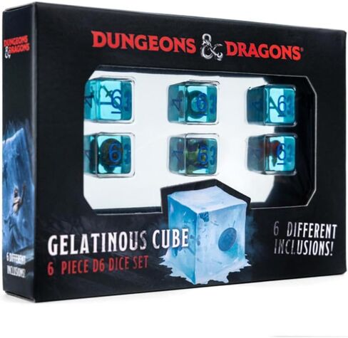 FanRoll D&D Gelatinous Cube Dice - 6 Piece D6 Dice Set in Saudi Arabia