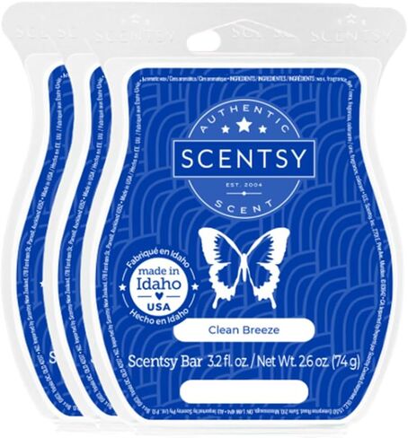 Clean Breeze, Wickless Candle Tart Warmer Wax 3.2 Oz Bar, 3-Pack (3) in Kuwait