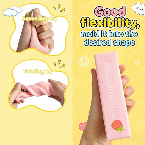 Slow Rising Butter Squishy Stress Ball, Stress Relief Fidget, Desk Squeeze Toy, Pink in Saudi Arabia