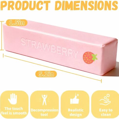 Slow Rising Butter Squishy Stress Ball, Stress Relief Fidget, Desk Squeeze Toy, Pink in Saudi Arabia