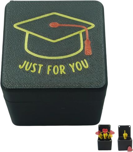 Funny Graduation Box, Prank College Graduation Gifts, College Grad Gag Finger Gesture Jump Scare Box, Grad Gifts for Master Degree, PHD Celebration Party Desk Décor in Saudi Arabia