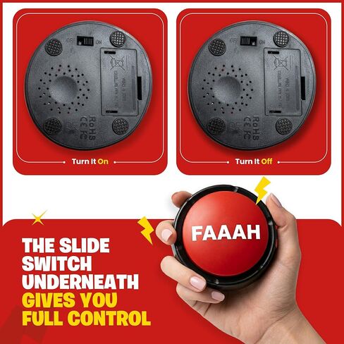 FAAAH Meme Funny Sound Button – Viral Reaction Sound Effect for Desk, Loud Joke & Buzzer with Sound, Funny Desk Button for Work, Hype & Party Gift in Saudi Arabia
