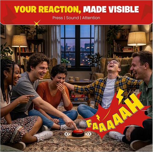 FAAAH Meme Funny Sound Button – Viral Reaction Sound Effect for Desk, Loud Joke & Buzzer with Sound, Funny Desk Button for Work, Hype & Party Gift in Saudi Arabia