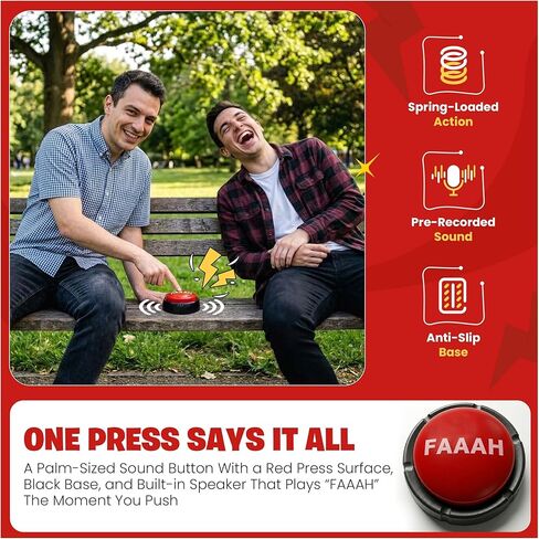 FAAAH Meme Funny Sound Button – Viral Reaction Sound Effect for Desk, Loud Joke & Buzzer with Sound, Funny Desk Button for Work, Hype & Party Gift in Saudi Arabia