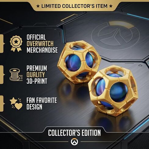 Sigma Gravity Orbs Set, 2 Pack 3D Printed PLA Cosplay Prop, Overwatch Sigma Character Replica, Yellow Blue Decorative Spheres, Desk Collectible Gift for Fans in Saudi Arabia