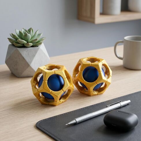 Sigma Gravity Orbs Set, 2 Pack 3D Printed PLA Cosplay Prop, Overwatch Sigma Character Replica, Yellow Blue Decorative Spheres, Desk Collectible Gift for Fans in Saudi Arabia