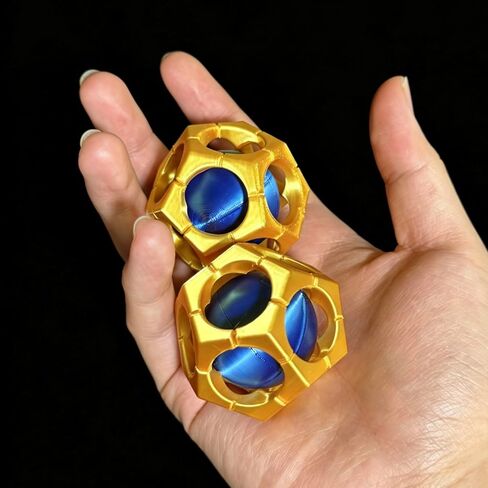 Sigma Gravity Orbs Set, 2 Pack 3D Printed PLA Cosplay Prop, Overwatch Sigma Character Replica, Yellow Blue Decorative Spheres, Desk Collectible Gift for Fans in Saudi Arabia