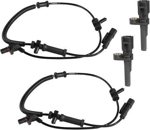 4PCS Front & Rear Left & Right ABS Wheel Speed Sensor Compatible with Dodge Ram 1500 Pickup 2009-2010, Fit for Ram 1500 2011-2012, Replace# ALS2246, 5S13330, 68060333AA, 68060333AB in Kuwait
