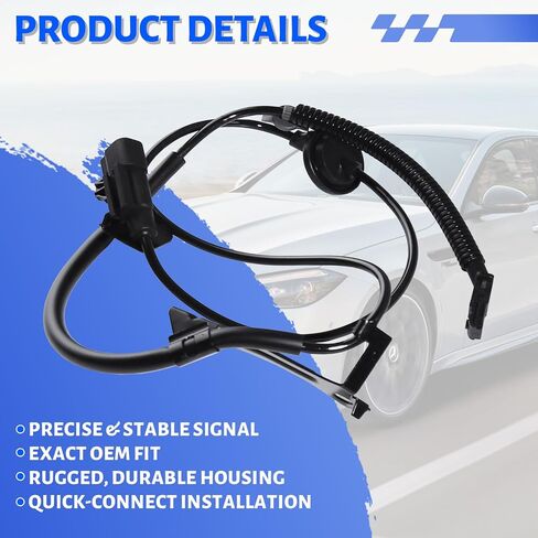 4PCS Front & Rear Left & Right ABS Wheel Speed Sensor Compatible with Dodge Ram 1500 Pickup 2009-2010, Fit for Ram 1500 2011-2012, Replace# ALS2246, 5S13330, 68060333AA, 68060333AB in Kuwait