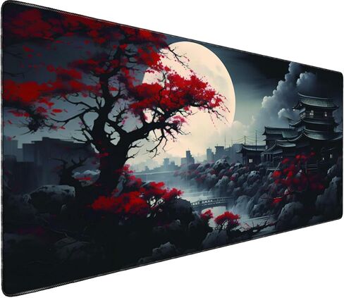 Full Desk Mouse Pad with Stitched Edges, 31.4" x 15.6" Waterproof Surface & Non-Slip Rubber Base – Ideal for Gaming, Office and Home in Saudi Arabia