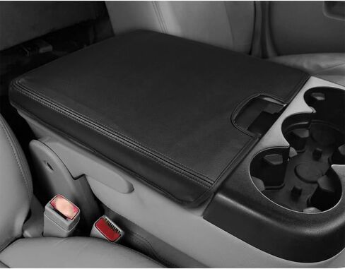 DEYTOP Center Console Cover for Chevy Silverado & Tahoe 2007-2013 Console Armrest Cover for GMC Sierra 2007-2013 Car Cushion Protector Pad ( Jump Seat Console ONLY) (Black Stitching, 07-17 JUMP SEAT) in Kuwait