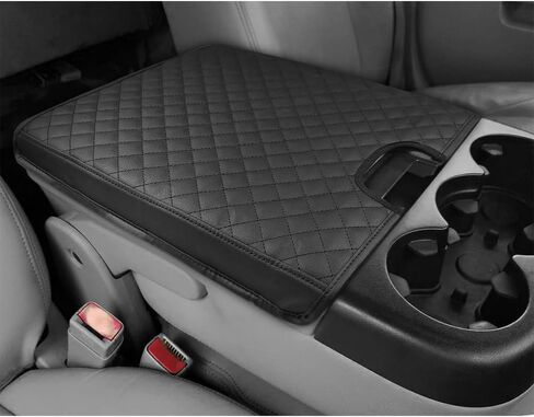 DEYTOP Center Console Cover for Chevy Silverado & Tahoe 2007-2013 Console Armrest Cover for GMC Sierra 2007-2013 Car Cushion Protector Pad ( Jump Seat Console ONLY) (Black Stitching, 07-17 JUMP SEAT) in Kuwait