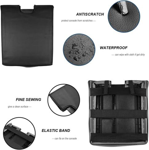 DEYTOP Center Console Cover for Chevy Silverado & Tahoe 2007-2013 Console Armrest Cover for GMC Sierra 2007-2013 Car Cushion Protector Pad ( Jump Seat Console ONLY) (Black Stitching, 07-17 JUMP SEAT) in Kuwait