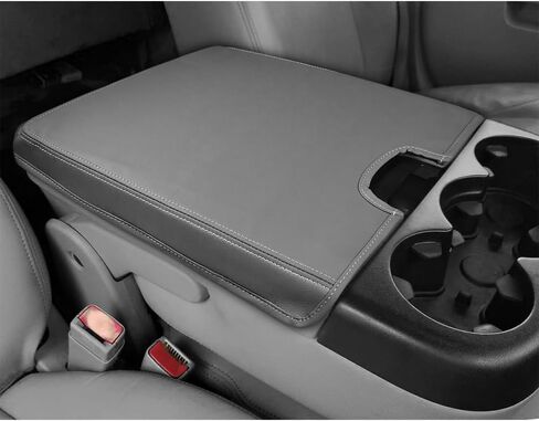 DEYTOP Center Console Cover for Chevy Silverado & Tahoe 2007-2013 Console Armrest Cover for GMC Sierra 2007-2013 Car Cushion Protector Pad ( Jump Seat Console ONLY) (Black Stitching, 07-17 JUMP SEAT) in Kuwait