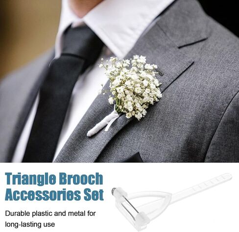 Nogeqi 90 Pcs Plastic Boutonniere Pins T-Shaped Corsage Pins, Corsage Supplies for Wedding Bride Groom DIY Clothes Accessory in Kuwait