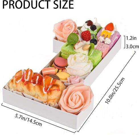 10" Fillable Cardboard Number Charcuterie Cardboard Boxes,Cardboard Number Tray,Charcuterie Boxes Birthday Decorations Birthday Gifts White (white,1) in Saudi Arabia