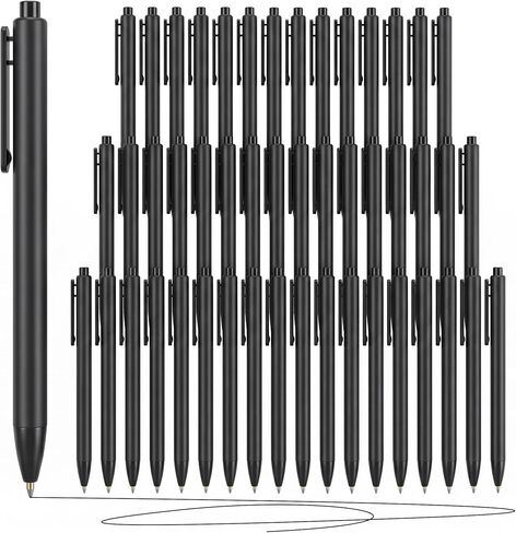 HZDIAYEK Bulk pens-50 Pack Retractable Ballpoint Pens, 1.0mm Medium Point,Smooth WritingNo Smear Click Pens Bulk, Office School Supplies for Teachers, Students, Nursing, Restaurant Servers in Saudi Arabia