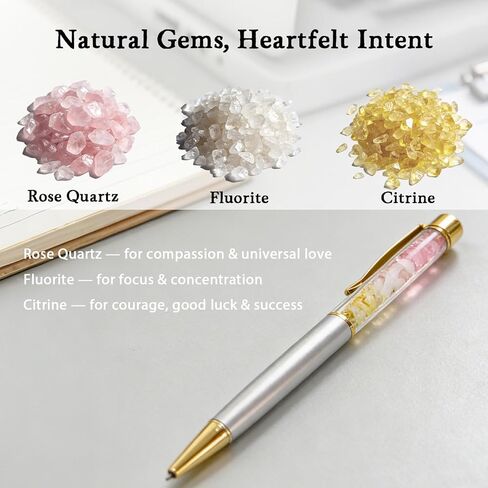 Graduation Gift for New Nurse, Crystal Pen Nursing Gift for Him Her, Congratulations Nursing Graduate or Student Nurse, Rose Quartz Anxiety Pen, Desk Office Hospital Appreciation Keepsake in Saudi Arabia