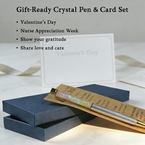Graduation Gift for New Nurse, Crystal Pen Nursing Gift for Him Her, Congratulations Nursing Graduate or Student Nurse, Rose Quartz Anxiety Pen, Desk Office Hospital Appreciation Keepsake in Saudi Arabia