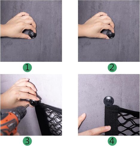 2PCS Elastic Small Cargo Net Pocket Storage - Versatile Mesh Organizer for Car Trunks, RVs, and Boats with Mounting Screws and Hooks (24 x 9.8 Inches) in Saudi Arabia
