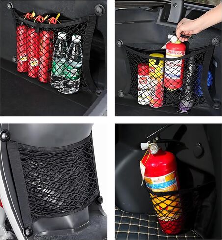 2PCS Elastic Small Cargo Net Pocket Storage - Versatile Mesh Organizer for Car Trunks, RVs, and Boats with Mounting Screws and Hooks (24 x 9.8 Inches) in Saudi Arabia
