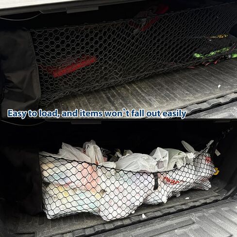 2Pack Cargo Net for Pickup Truck Bed - Envelope Truck Bed Net for GMC Sierra & Chevy Silverado 2013-Current & 4'x4' Stretches to 7'x7' Highly Elastic Cargo Net for All Trucks - with Duty Carabiners in Saudi Arabia