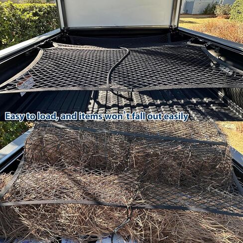 2Pack Cargo Net for Pickup Truck Bed - Envelope Truck Bed Net for GMC Sierra & Chevy Silverado 2013-Current & 4'x4' Stretches to 7'x7' Highly Elastic Cargo Net for All Trucks - with Duty Carabiners in Saudi Arabia