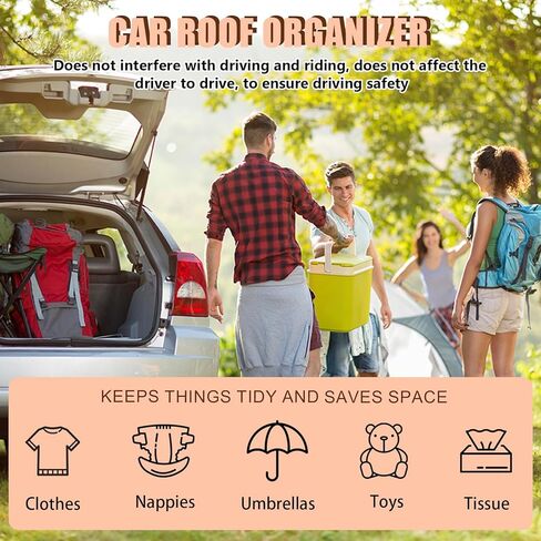 Car Ceiling Cargo Net,35.4″x 25.6″Adjustable Buckle Car Ceiling Storage,Double Layer Interior Roof Cargo Net,Roof Mesh Camping Overlanding Gear Must Haves CargoNet,Universal for SUV,Van,Trucks,RV in Saudi Arabia