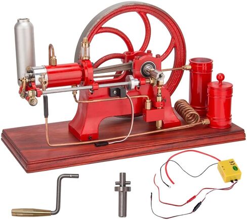 Aetheria Mini Engine Model That Runs, Retrol 4-Stroke Water-Cooled Metal Engine with Starter Kit, Stationary Horizontal Mill Antique Engine Enthusiast Collector Gift in Saudi Arabia