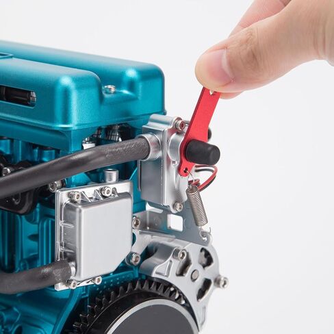 FunXylophy Mini L4 Engine Model Kit that Runs, 3D Metal Turbocharged Inline-Four Car Engine, Engine Internal Combustion Model, Physics Experiment Set for Adult (364+PCS/Blue) in Saudi Arabia