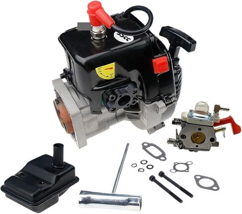Rc Rc Upgrade 29CC- 35CC 2-Stroke 4 Bolt Engine With Carburetor+ Muffler Compatible For 1/5 HPI Rofun Rovan Km BAJA LT FG GOPED Mcd Fid Ql Ddt(35CC) in Saudi Arabia