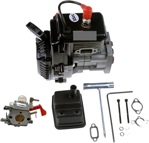 Rc Rc Upgrade 29CC- 35CC 2-Stroke 4 Bolt Engine With Carburetor+ Muffler Compatible For 1/5 HPI Rofun Rovan Km BAJA LT FG GOPED Mcd Fid Ql Ddt(35CC) in Saudi Arabia