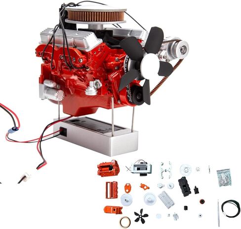 V8 Engine Kit That Runs, ENJOMOR 1/6 Scale 3D Printed Simulated Electric V8 Internal Combustion Engine Model Kit in Saudi Arabia