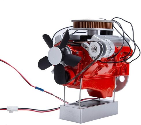 V8 Engine Kit That Runs, ENJOMOR 1/6 Scale 3D Printed Simulated Electric V8 Internal Combustion Engine Model Kit in Saudi Arabia