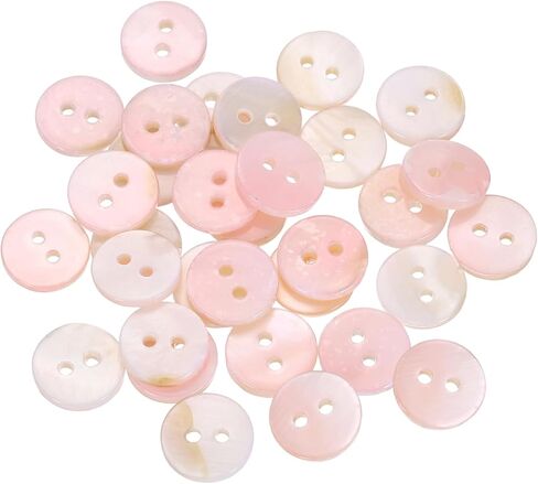 uxcell 30Pcs Natural Shell Buttons, 11.5mm Mother of Pearl Buttons Bowl Shaped Shell Shank Button for Shirt Sewing DIY Crafts Decoration, Gradient Pink in Kuwait