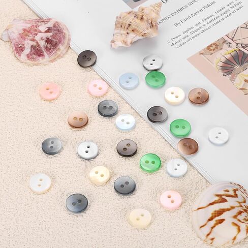 uxcell 30Pcs Natural Shell Buttons, 11.5mm Mother of Pearl Buttons Bowl Shaped Shell Shank Button for Shirt Sewing DIY Crafts Decoration, Gradient Pink in Kuwait