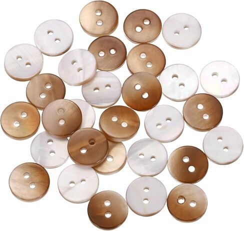 uxcell 30Pcs Natural Shell Buttons, 11.5mm Mother of Pearl Buttons Bowl Shaped Shell Shank Button for Shirt Sewing DIY Crafts Decoration, Gradient Pink in Kuwait