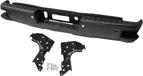 Rear Step Bumper Fit for 2014-2018 Chevy Silverado Sierra 1500,Black Back Bumper Assembly with Parking Sensor Holes in Kuwait