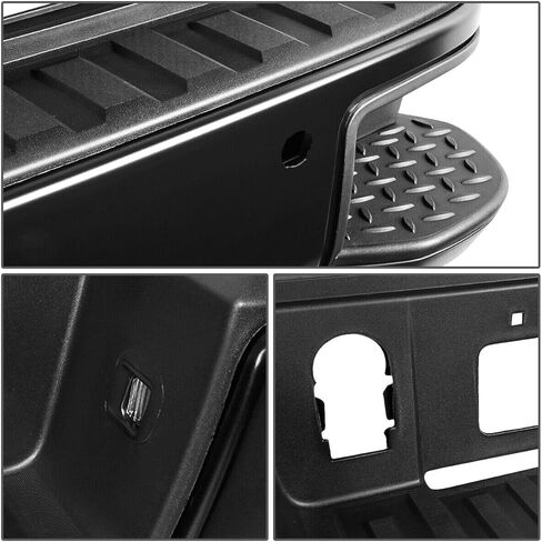 Rear Step Bumper Fit for 2014-2018 Chevy Silverado Sierra 1500,Black Back Bumper Assembly with Parking Sensor Holes in Kuwait