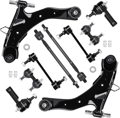 10 PCS Set Front Lower Control Arm fit for Hyundai Elantra 2001-2006 Suspension Kit With Ball Joint Tie Rod Ends Sway Bar End Link in Kuwait