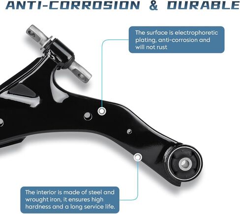 10 PCS Set Front Lower Control Arm fit for Hyundai Elantra 2001-2006 Suspension Kit With Ball Joint Tie Rod Ends Sway Bar End Link in Kuwait