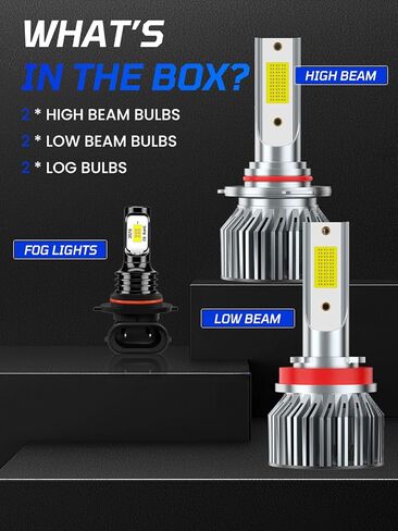 Upgraded Light Bulbs Kit Compatible For Ford F-150 2015-2023, 6500K White Plug-and-Play Super Bright Lights Bulbs - 6Pack in Saudi Arabia